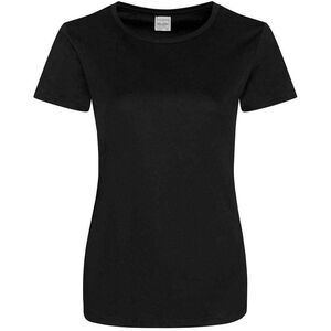 Awdis Womens/Ladies Cool Smooth T-Shirt / Jet Black